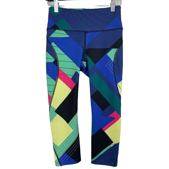 Shape Capri Leggings Yoga Colorful Geometric Size - Picture 8 of 8